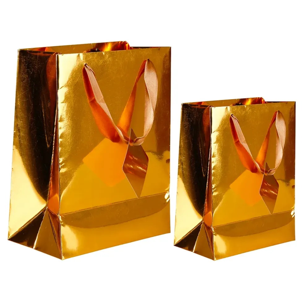 Presentpåse Folie Guld Metallic