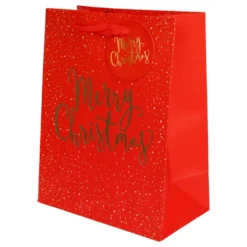 Presentpåse Merry Christmas Röd