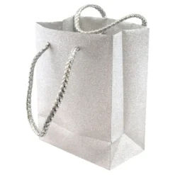 Presentpåse Silver Glitter