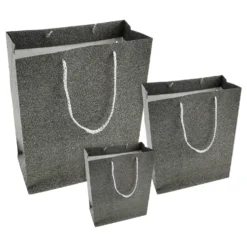 Presentpåse Svart Glitter