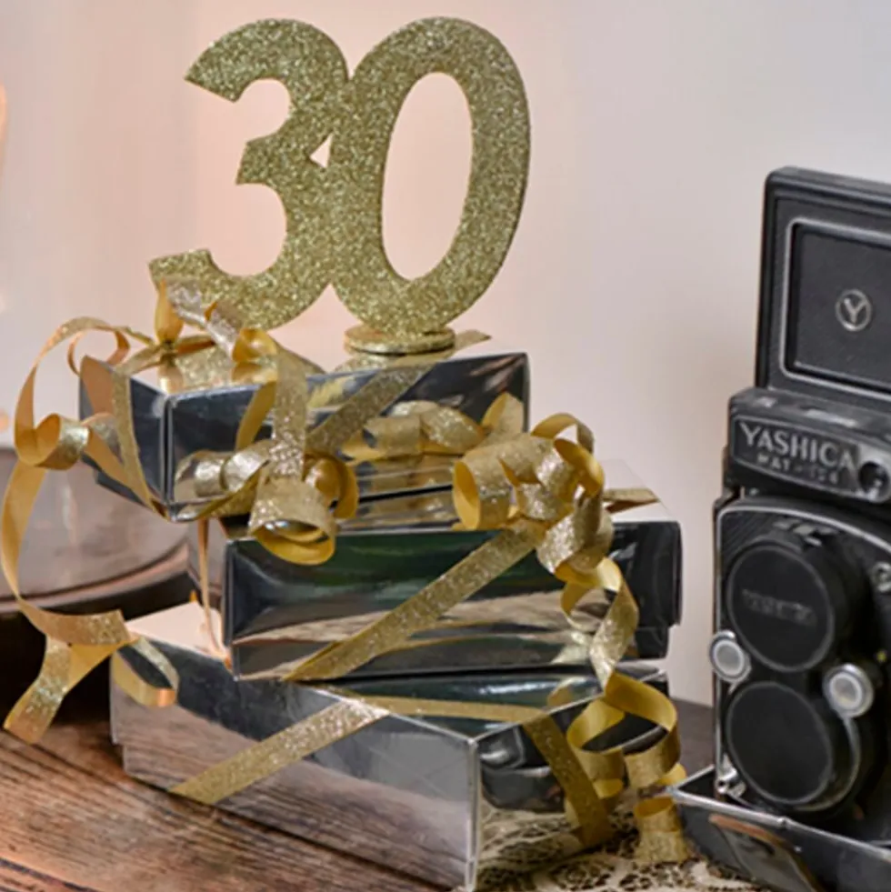 Presentsnöre Guld/Glitter