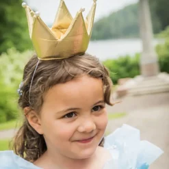 Prinsesskrona Guld med Pärlor Barn