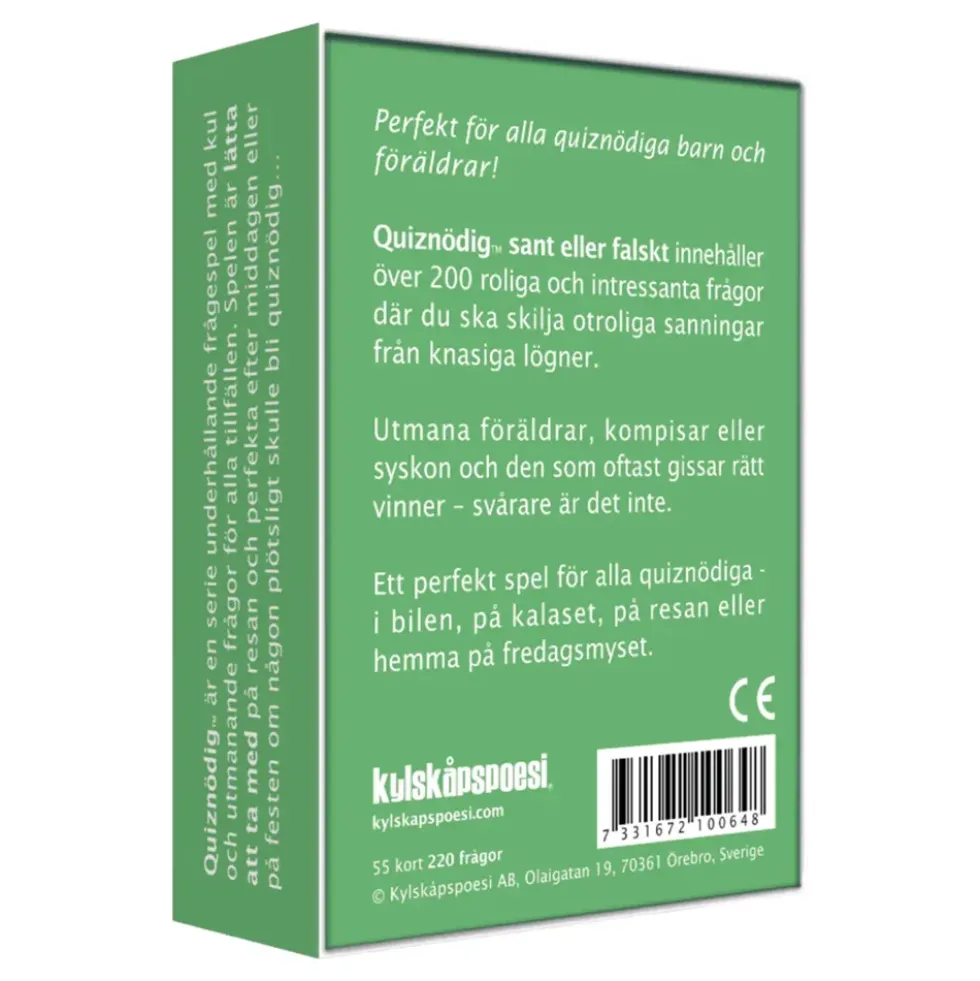 QuizNödig - Sant eller Falskt
