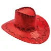 Röd Cowboyhatt med Paljetter