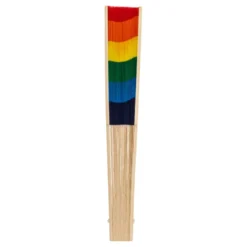 Regnbågsfärgad Solfjäder i Bambu