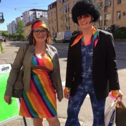Regnbågs Hippie Maskeraddräkt