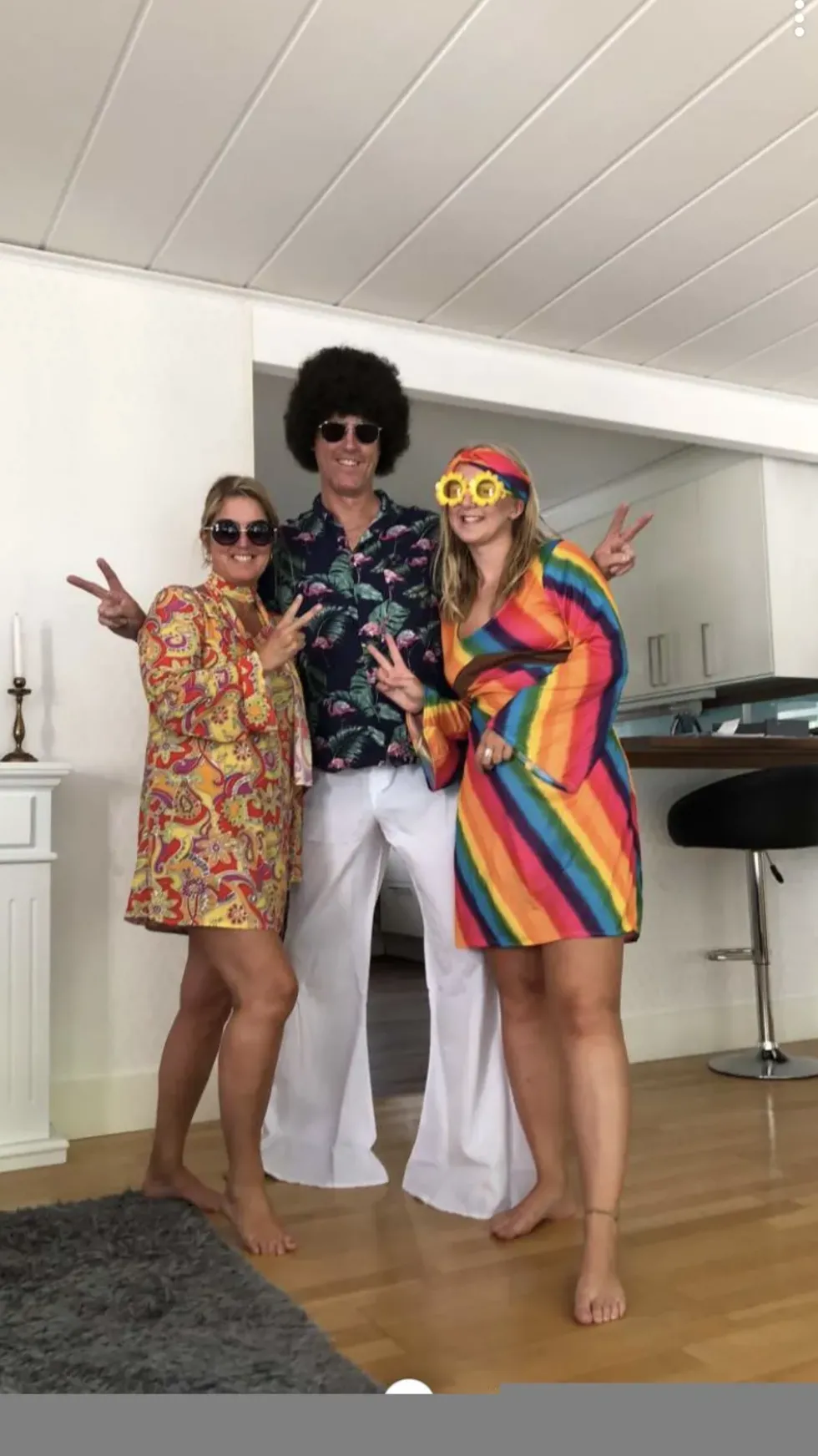 Regnbågs Hippie Maskeraddräkt