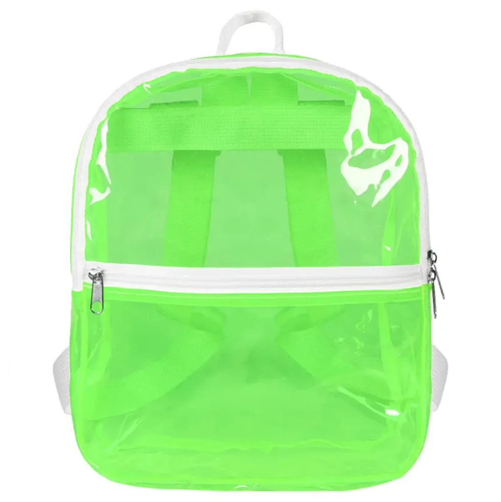 Ryggsäck Transparent Neongrön