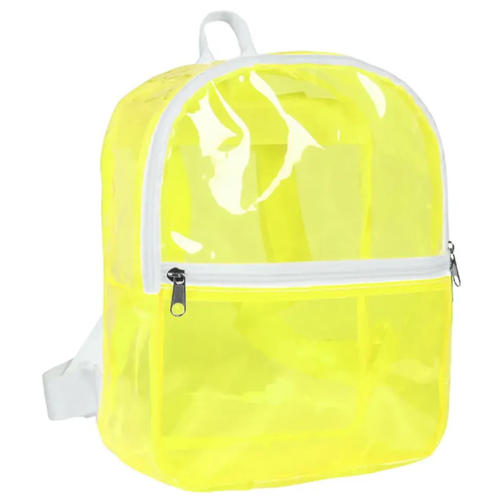 Ryggsäck Transparent Neongul