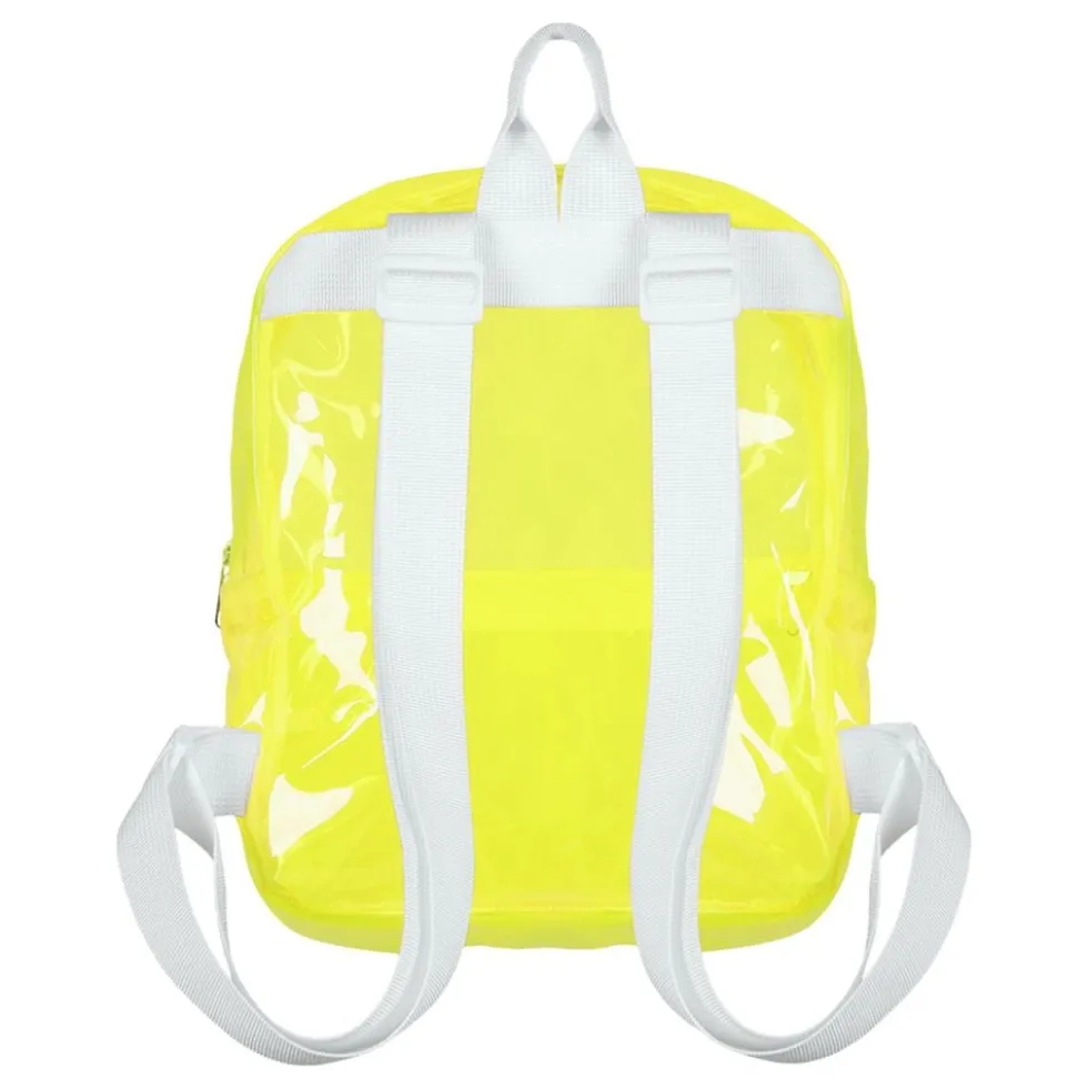 Ryggsäck Transparent Neongul