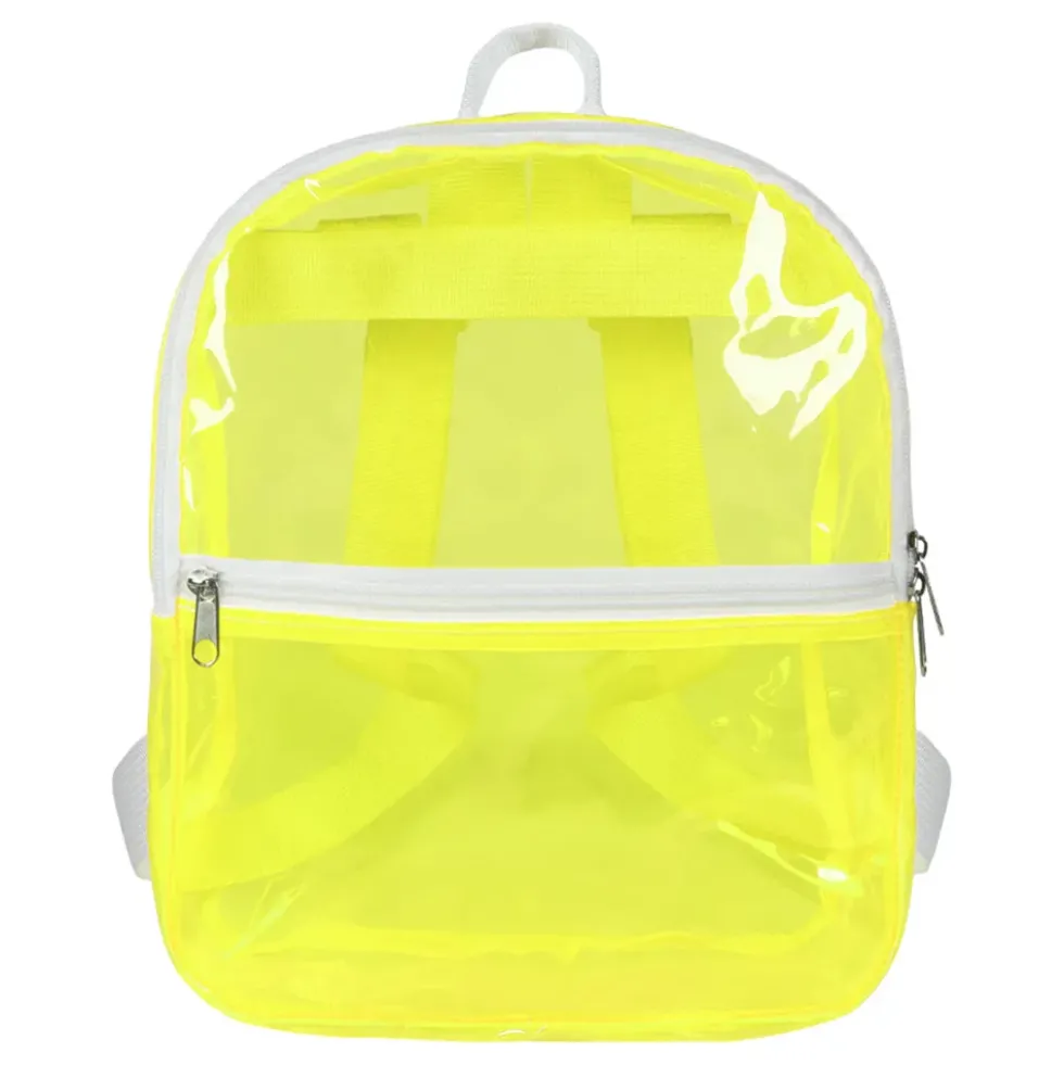 Ryggsäck Transparent Neongul
