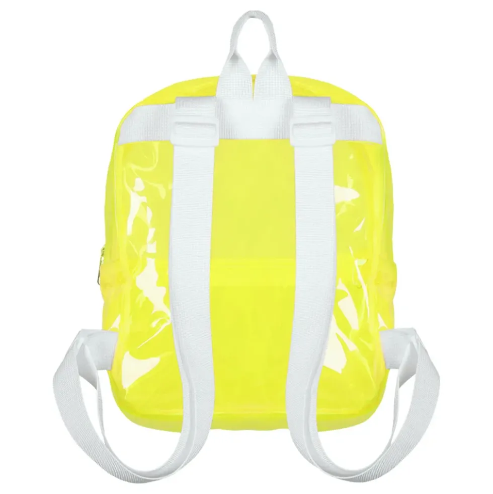 Ryggsäck Transparent Neongul