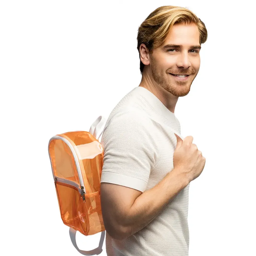 Ryggsäck Transparent Neonorange