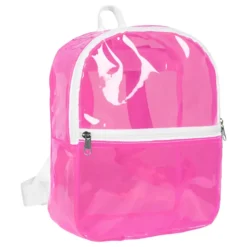 Ryggsäck Transparent Neonrosa