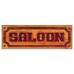 Saloonskylt i Papp
