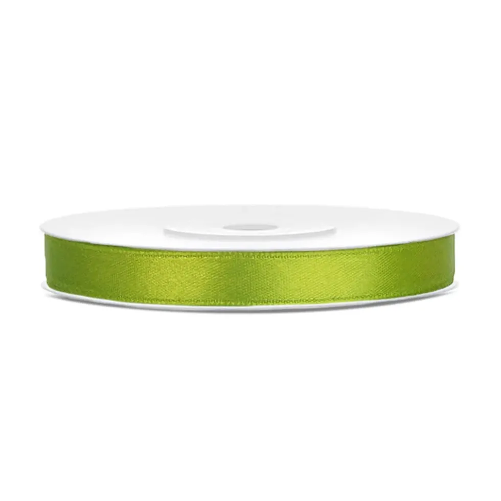 Satinband Limegrön