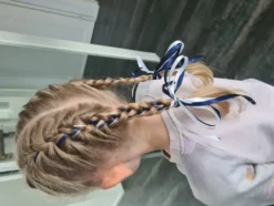 Satinband Mörkblå