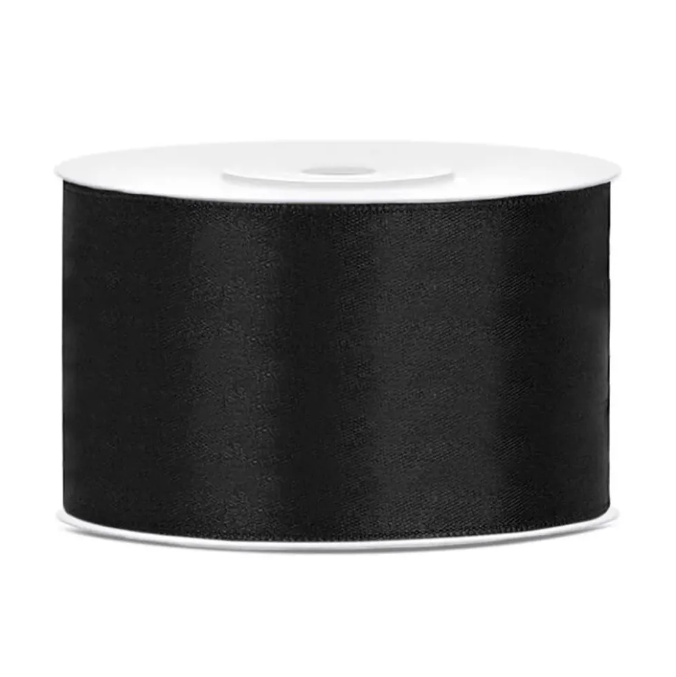 Satinband Svart
