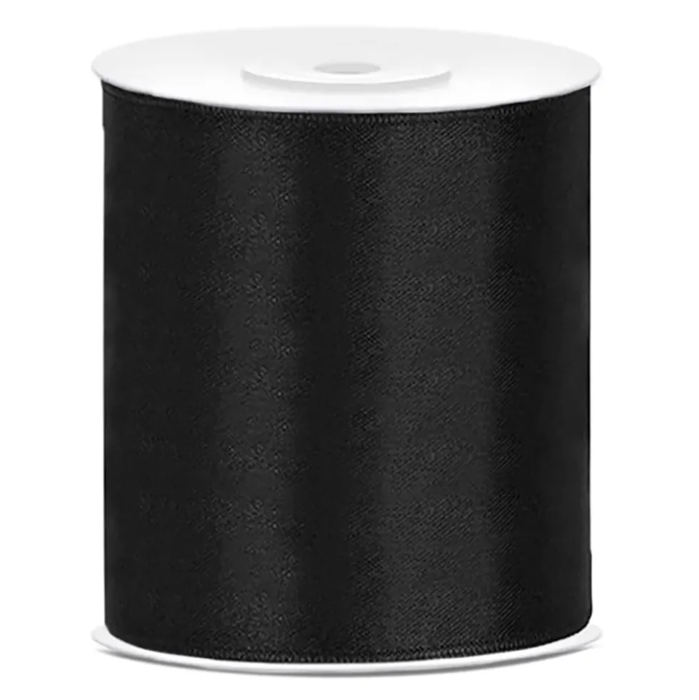 Satinband Svart