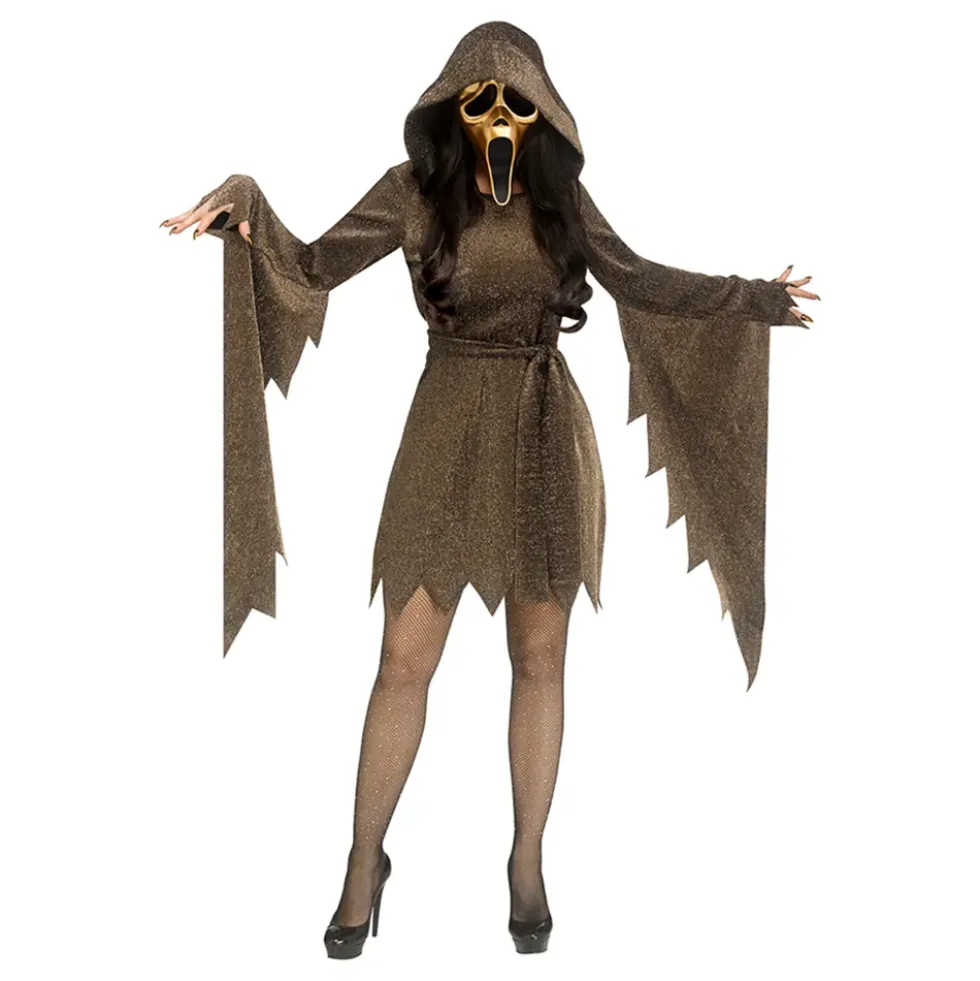 Scream Ghost Face Shimmer Klänning Maskeraddräkt