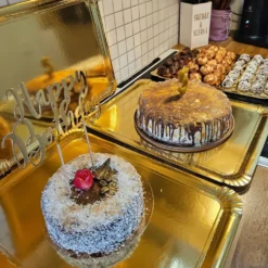 Serveringsfat Papp Rektangulär Guld