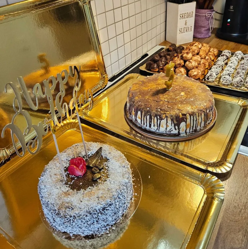 Serveringsfat Papp Rektangulär Guld