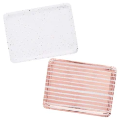 Serveringsfat Randiga Roséguld Metallic
