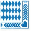 Servetter Blå Bayersk