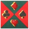 Servetter Casino Grön/Röd