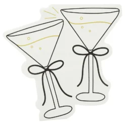 Servetter Cocktailglas Cremevit Rosett
