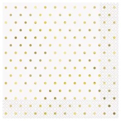 Servetter Guld Polka Dot