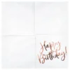 Servetter Happy Birthday Roséguld