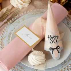 Servetter Happy 30 Rosett