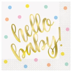 Servetter Hello Baby med Prickar
