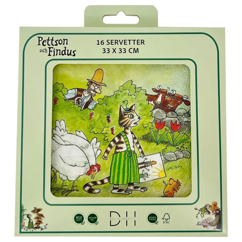 Servetter Hönor Pettson & Findus