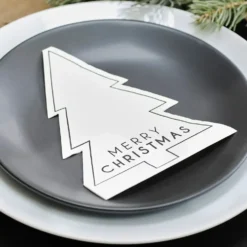 Servetter Julgran Merry Christmas