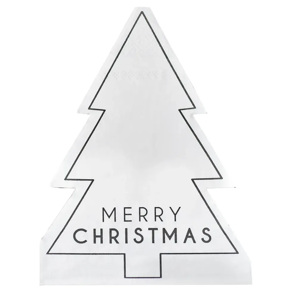 Servetter Julgran Merry Christmas