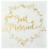 Servetter Just Married Vit/Guld