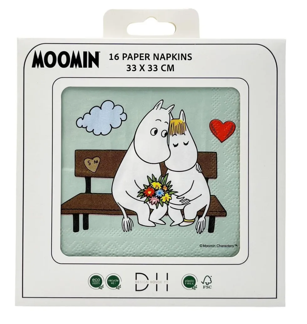 Servetter Mumin Grön