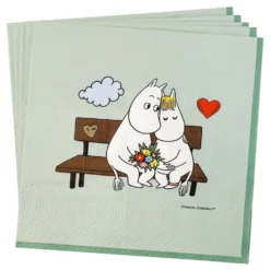 Servetter Mumin Grön