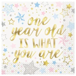 Servetter One Year Stjärnor Twinkle