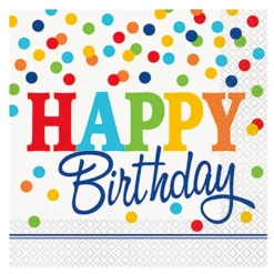 Servetter Polka Dot Happy Birthday