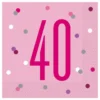 Servetter 40 Rosa