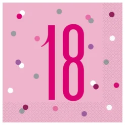 Servetter 18 Rosa