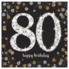 Servetter 80 Silver/Guld Glitter