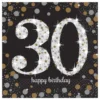 Servetter 30 Silver/Guld Glitter