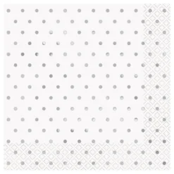 Servetter Silver Polka Dot