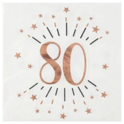 Servetter 80 Sparkling Roséguld