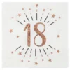 Servetter 18 Sparkling Roséguld