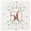 Servetter 50 Sparkling Roséguld
